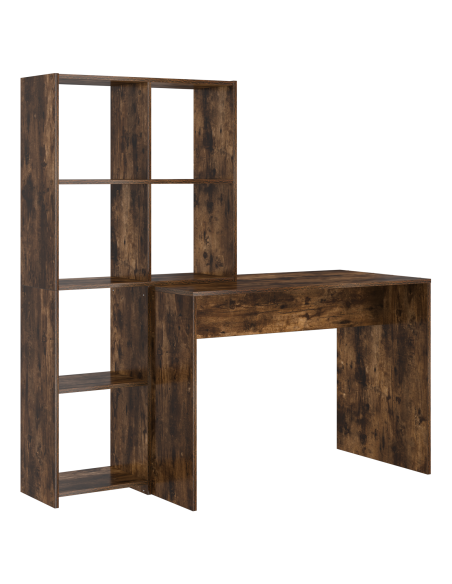 Scrivania Rovere fumo 138.5 x 55 x 143 cm Legno multistrato