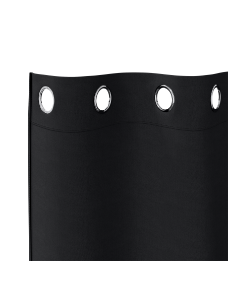 Tende con tende 2 pcs Nero 140 x 140 cm Poliestere