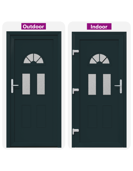 Porta Frontale Antracite 110 x 210 cm PVC