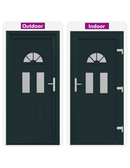 Porta Frontale Antracite 88 x 200 cm PVC