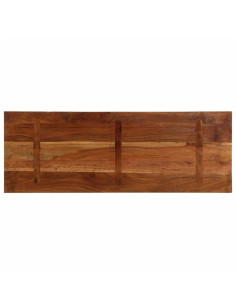 Piano Tavolo 140x50x3,8 cm Rettangolare in Massello di Recupero