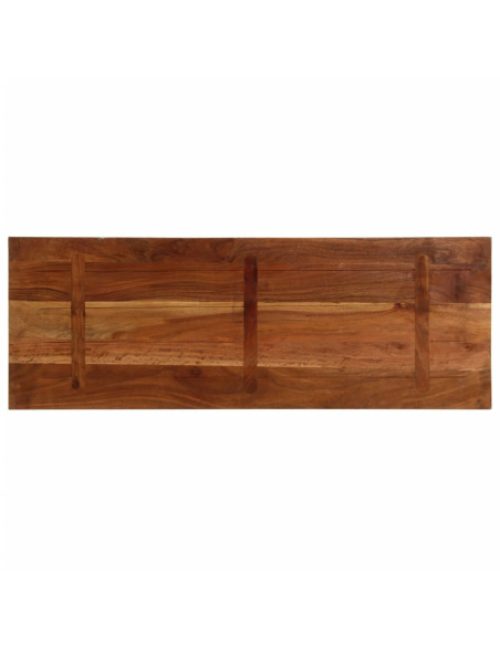 Piano Tavolo 140x50x3,8 cm Rettangolare in Massello di Recupero