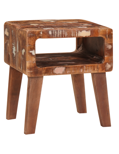 Tavolino Marrone 40 x 32 x 46 cm Legno Recuperato Massello