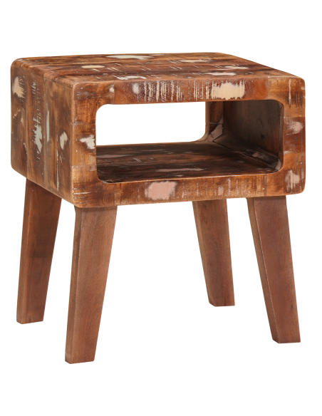 Tavolino Marrone 40 x 32 x 46 cm Legno Recuperato Massello