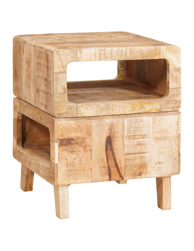 Tavolino Marrone 40 x 40 x 49 cm Legno di mango massello