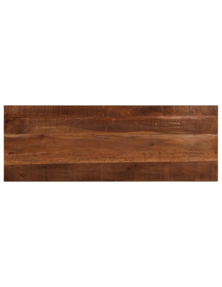 Piano Tavolo 140x50x3,8 cm Rettangolare in Massello di Recupero