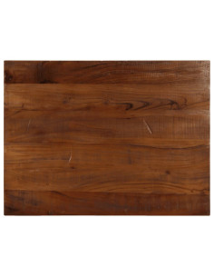 Piano Tavolo 70x60x3,8 cm Rettangolare in Massello di Recupero 2