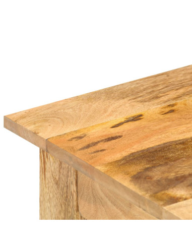 Tavolino di Servizio 43x43x40 cm Legno Massello di Mango