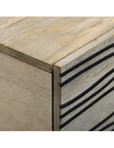 Tavolino da salotto Beige e Nero 80 x 50 x 40 cm