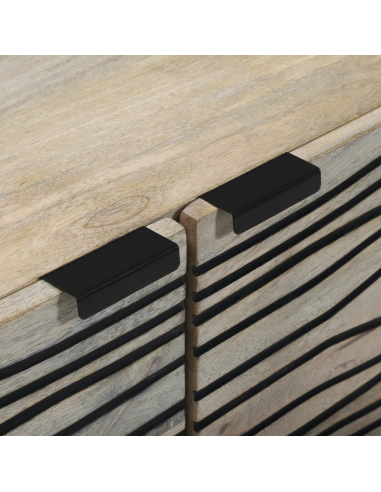 Tavolino da salotto Beige e Nero 80 x 50 x 40 cm