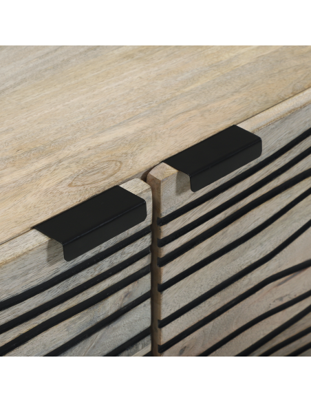 Tavolino da salotto Beige e Nero 80 x 50 x 40 cm