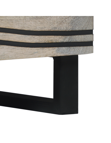 Tavolino da salotto Beige e Nero 80 x 50 x 40 cm