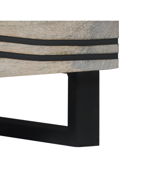 Tavolino da salotto Bianco, Nero 80 x 50 x 40 cm