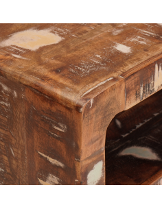 Tavolino Marrone 40 x 32 x 46 cm Legno Recuperato Massello 2