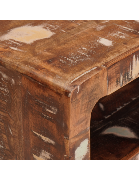Tavolino Marrone 40 x 32 x 46 cm Legno Recuperato Massello