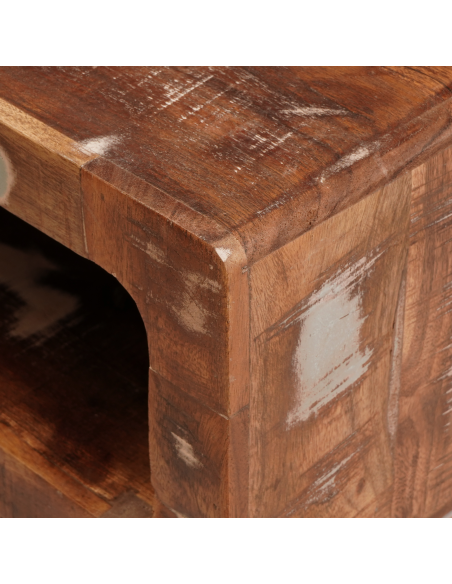 Tavolino Marrone 40 x 40 x 49 cm Legno Recuperato Massello