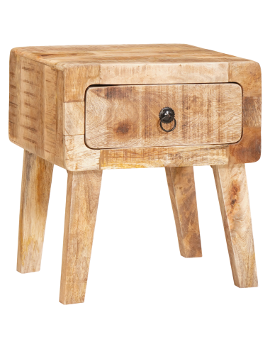 Tavolino Marrone 40 x 32 x 46 cm Legno di mango massello