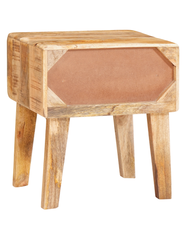 Tavolino Marrone 40 x 32 x 46 cm Legno di mango massello