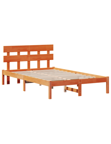Struttura del letto Marrone 135 x 190 cm Legno massello di pino