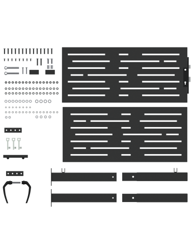 Cancello da giardino con blocco Nero 110 x 105 cm