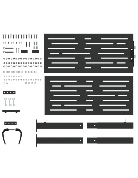 Cancello da giardino con blocco Nero 110 x 105 cm