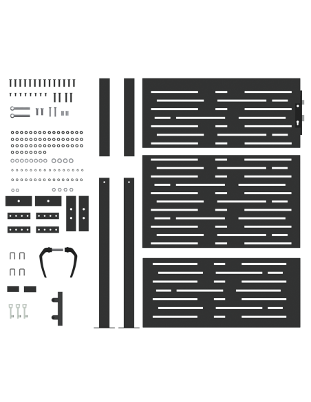 Cancello da giardino con blocco Nero 110 x 155 cm