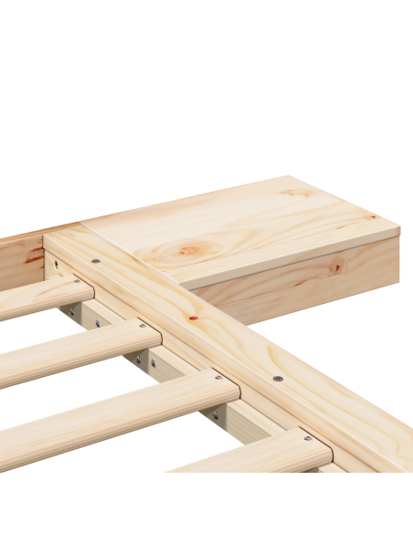 Struttura Letto vitaXL con Tavolini da Comodino 180x200cm Legno Massello