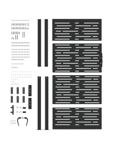 Cancello da giardino con blocco Nero 110 x 180 cm 2