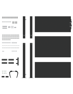 Cancello da giardino con blocco Nero 105 x 130 cm 2