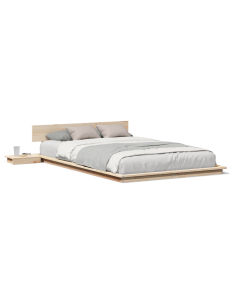 Struttura del letto Marrone 120 x 200 cm legno 2