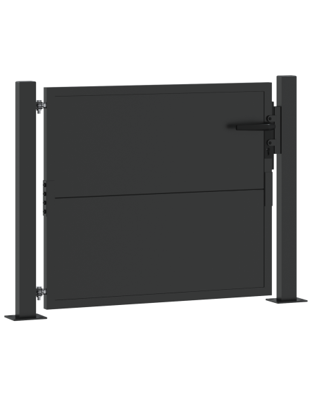 Cancello da giardino con blocco Nero 100 x 100 cm