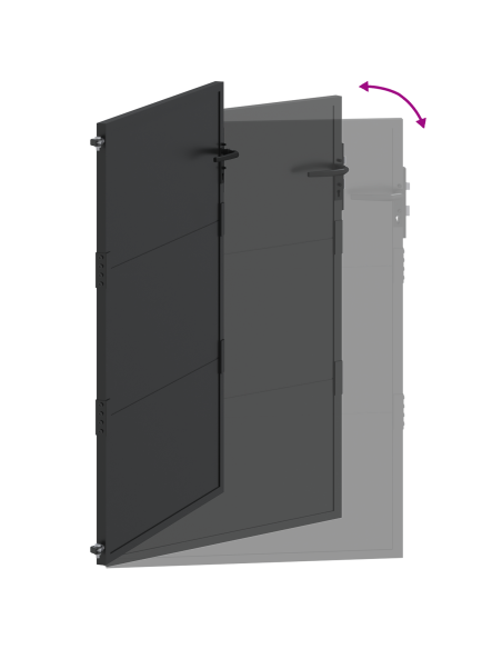 Cancello da giardino con blocco Nero 110 x 130 cm