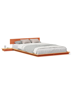 Struttura del letto Marrone 120 x 200 cm legno 2