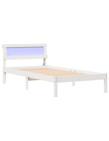 Struttura del letto Bianco 90 x 200 cm Pino massello