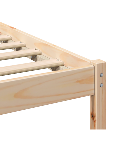 Struttura Letto con Testiera & LED 80x200 cm Legno massello di pino