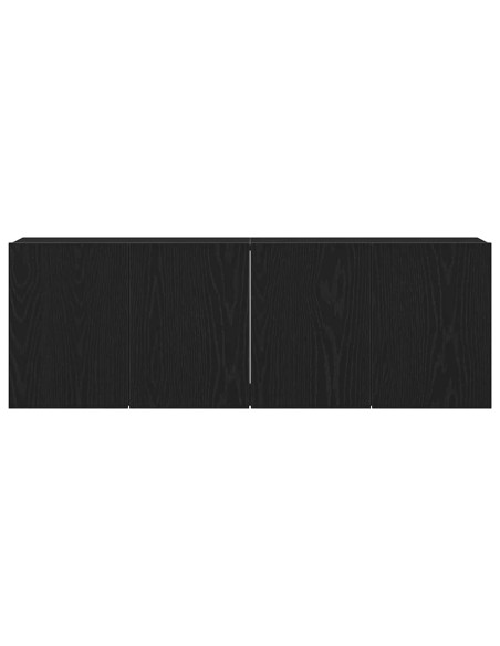 Mobili Porta TV 2 pz Rovere Nero 120x30x41 cm Legno di Argilla