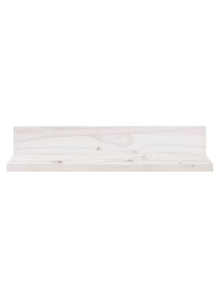 Mensole da Parete 2 pz Bianco 50x11x9cm Legno Massello di Pino