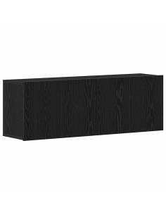 Mobili Porta TV 2 pz Rovere Nero 120x30x41 cm Legno di Argilla 2