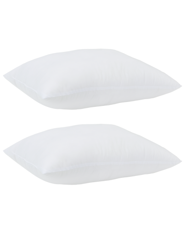 Cuscino con cuscino 2 pcs Bianco 61 x 41 x 20 cm Poliestere