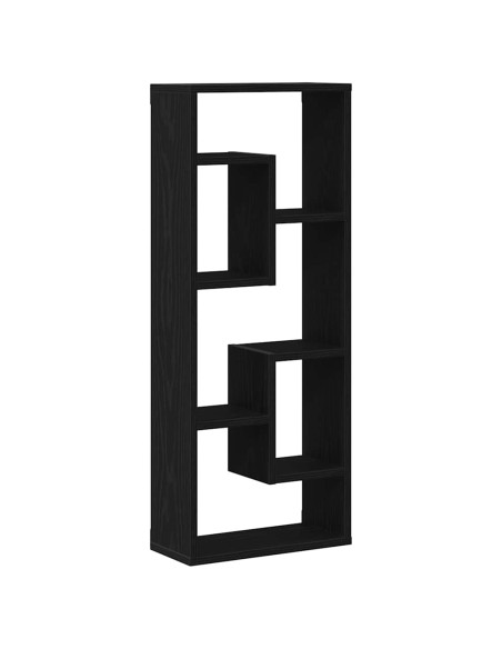 Mensola da parete in rovere nero 36x16x90 cm in legno composito