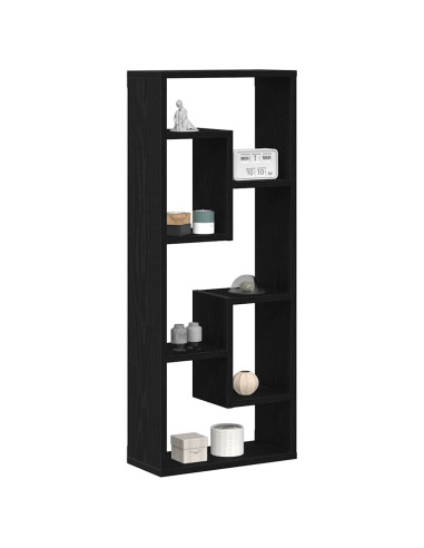 Mensola da parete in rovere nero 36x16x90 cm in legno composito