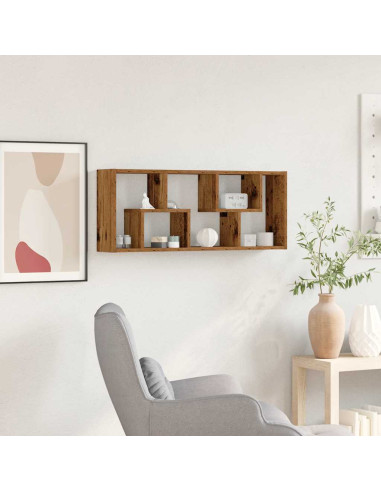 Mensola da parete in legno antico 36x16x90 cm in legno ingegnerizzato