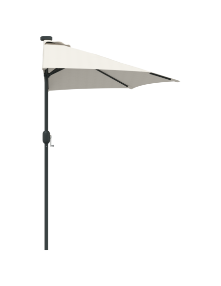 Ombrello da giardino Sabbia 294 x 150 x 223 cm Tessuto