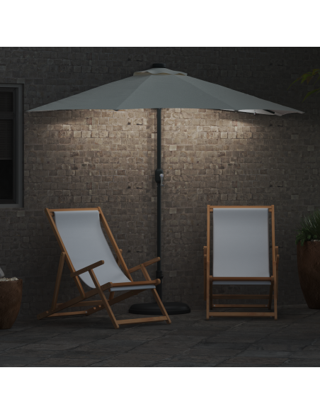Ombrello da giardino Sabbia 294 x 150 x 223 cm Tessuto