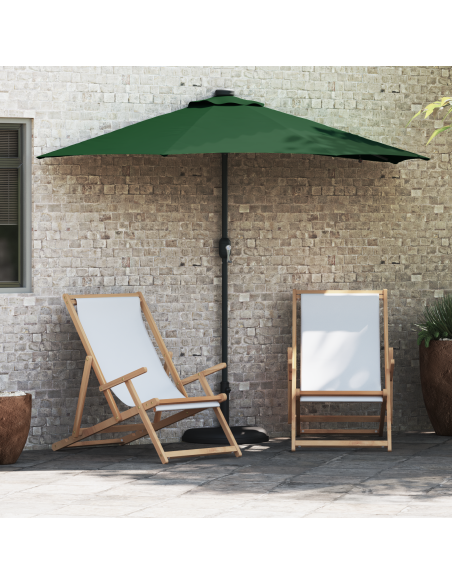Ombrello da giardino Verde 294 x 150 x 223 cm Tessuto