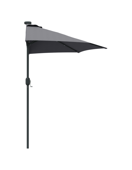 Ombrello da giardino Antracite 294 x 150 x 223 cm Tessuto
