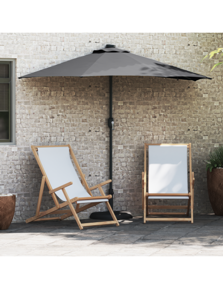Ombrello da giardino Antracite 294 x 150 x 223 cm Tessuto