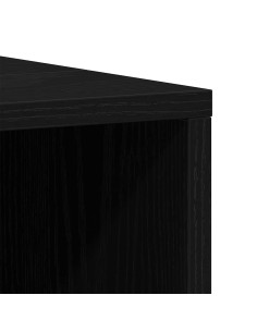 Mobiletto per Lavabo Rovere Nero 80x33x60 cm in Legno Massello
