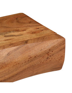 Mensole da Parete 2 pz 80x17x8 cm in Legno Massello di Acacia