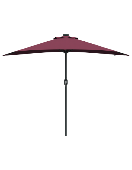 Ombrello da giardino Rosso bordò 294 x 150 x 223 cm Tessuto